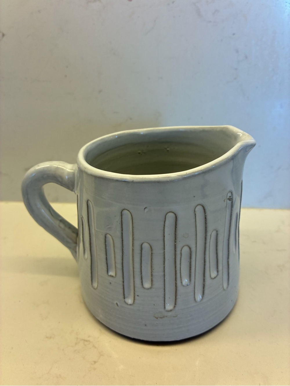 Red Clay Light Gray Ceramic Pitcher - 4 x 6 in